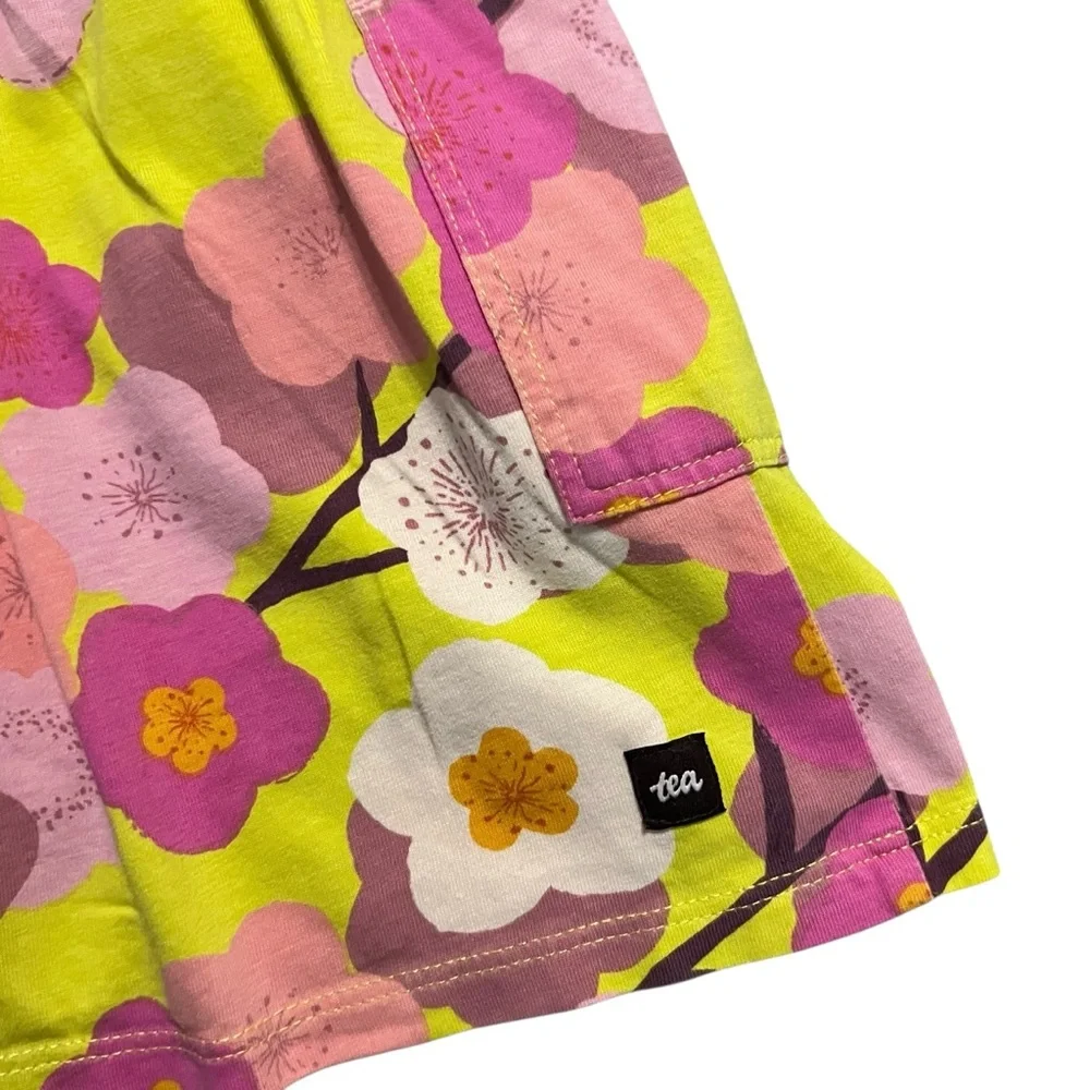 Tea Collection 5Y Japan Pink & Yellow Floral Pocket Dress